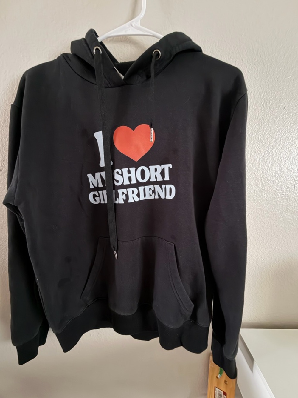 I ❤️ My Short Girlfriend Black Graphic Hoodie